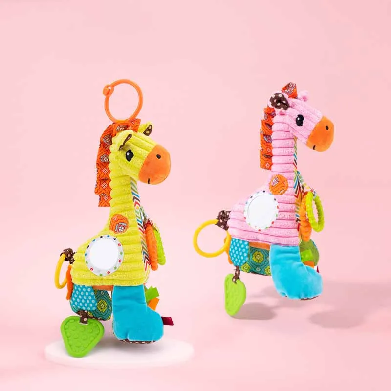 Boîte à musique Octave apaisante pour bébé de 0 à 1 ans, jouet en peluche girafe mignonne, décoration de face-lit, beurre, vent tendance e