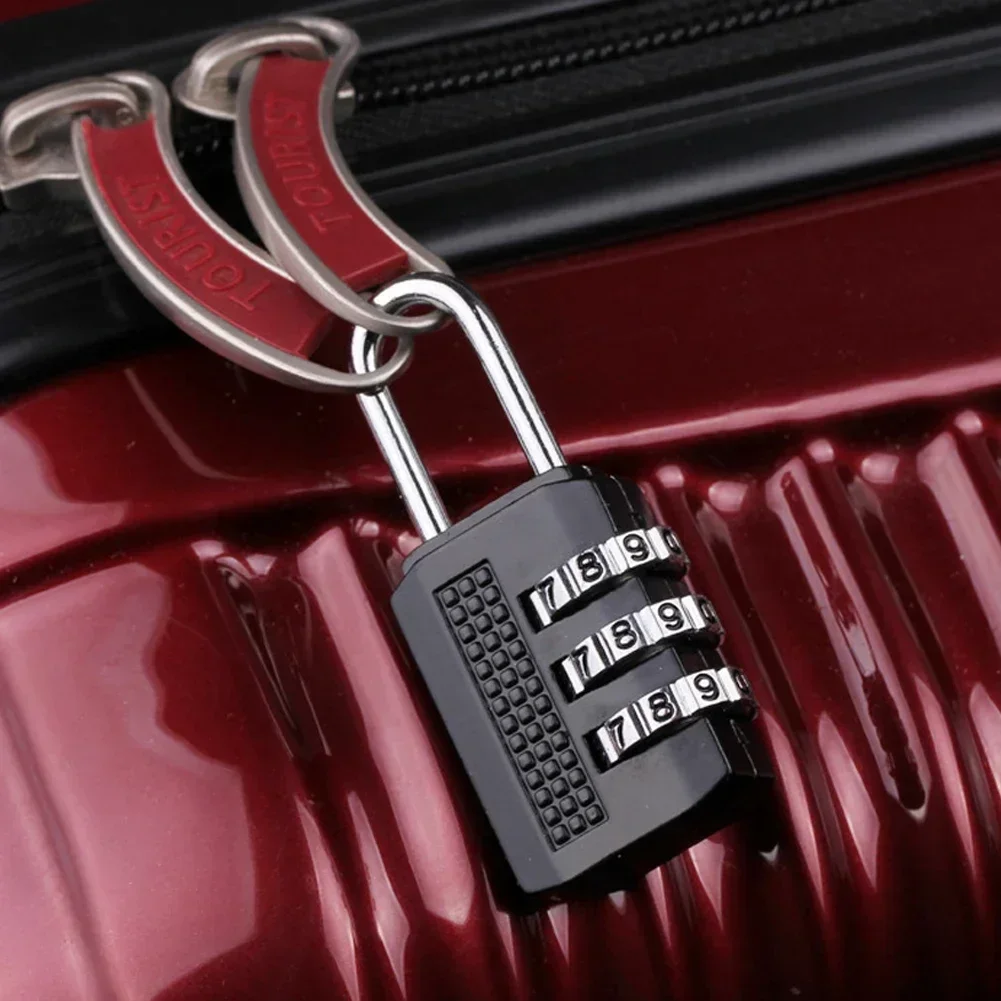 1x Cabinet Locker Zinc Alloy Password Lock 3-digit Suitcase Zipper- Lock Luggage Resettable Password Lock Padlock Safety Lock