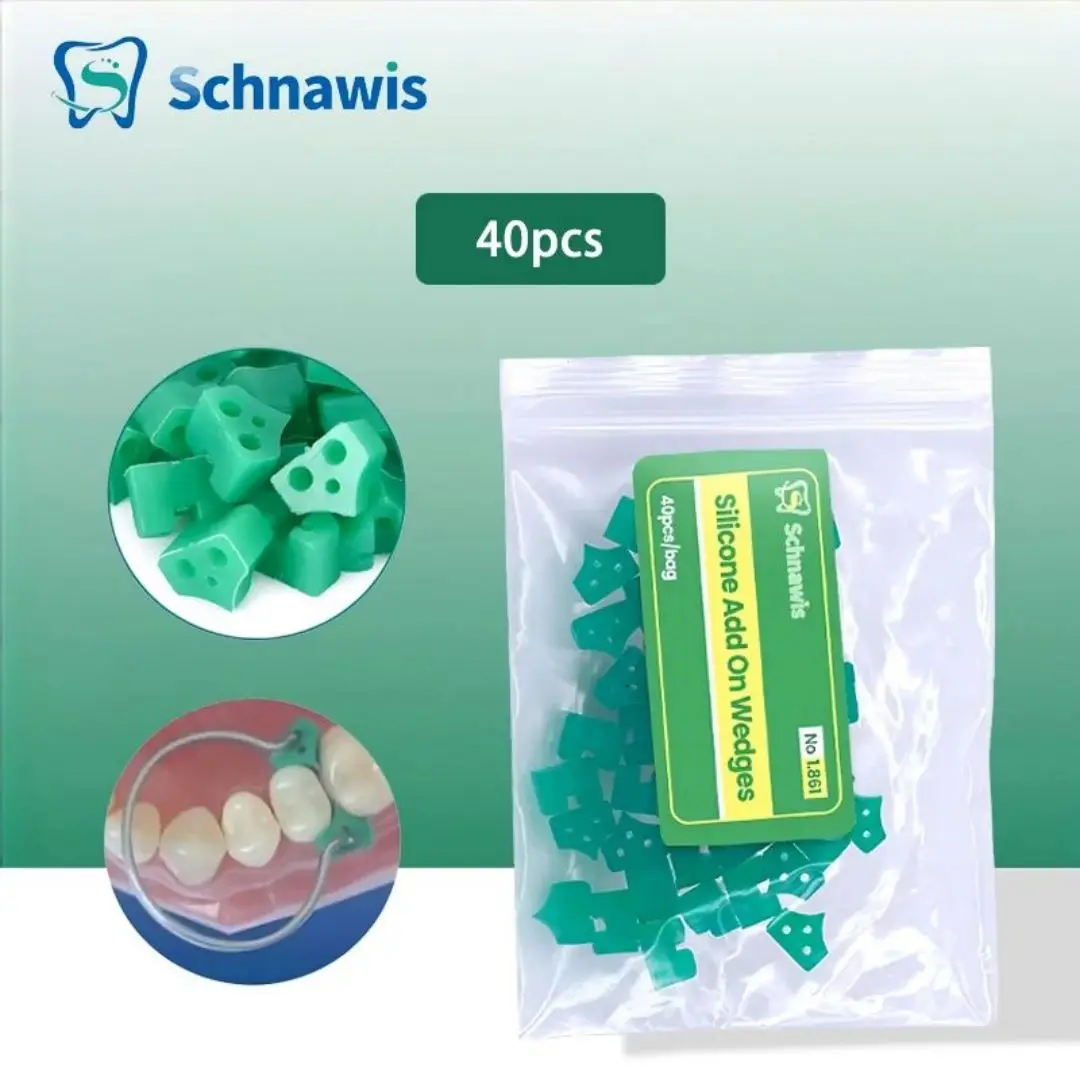 

40pcs/Bag Dental Silicone Add On Wedges Can Heat Treatment Up To 150 °C Dentist Tool Dental Material