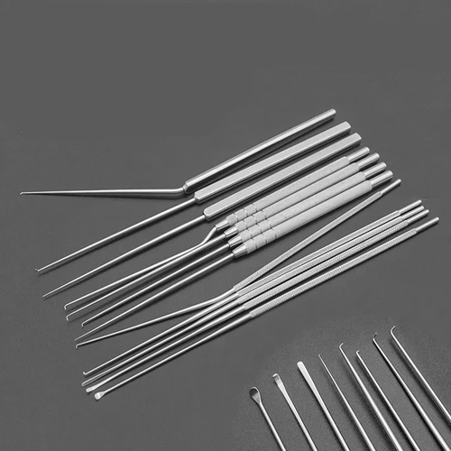 Raspador de cera para los oídos, gancho para la oreja, herramienta para el cerumen técnico, fórceps, gancho fino, aguja de ganchillo para la oreja, firme