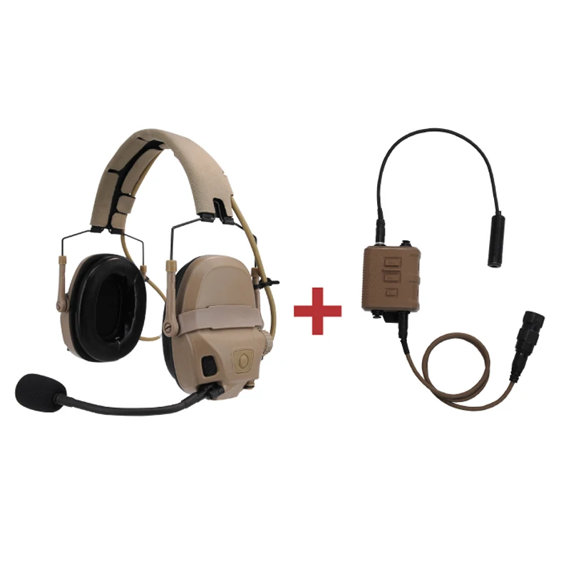 FMA AMP Tactical Headset Communication Noise Reduction V60 PTT 2023 Upgraded Version 1372