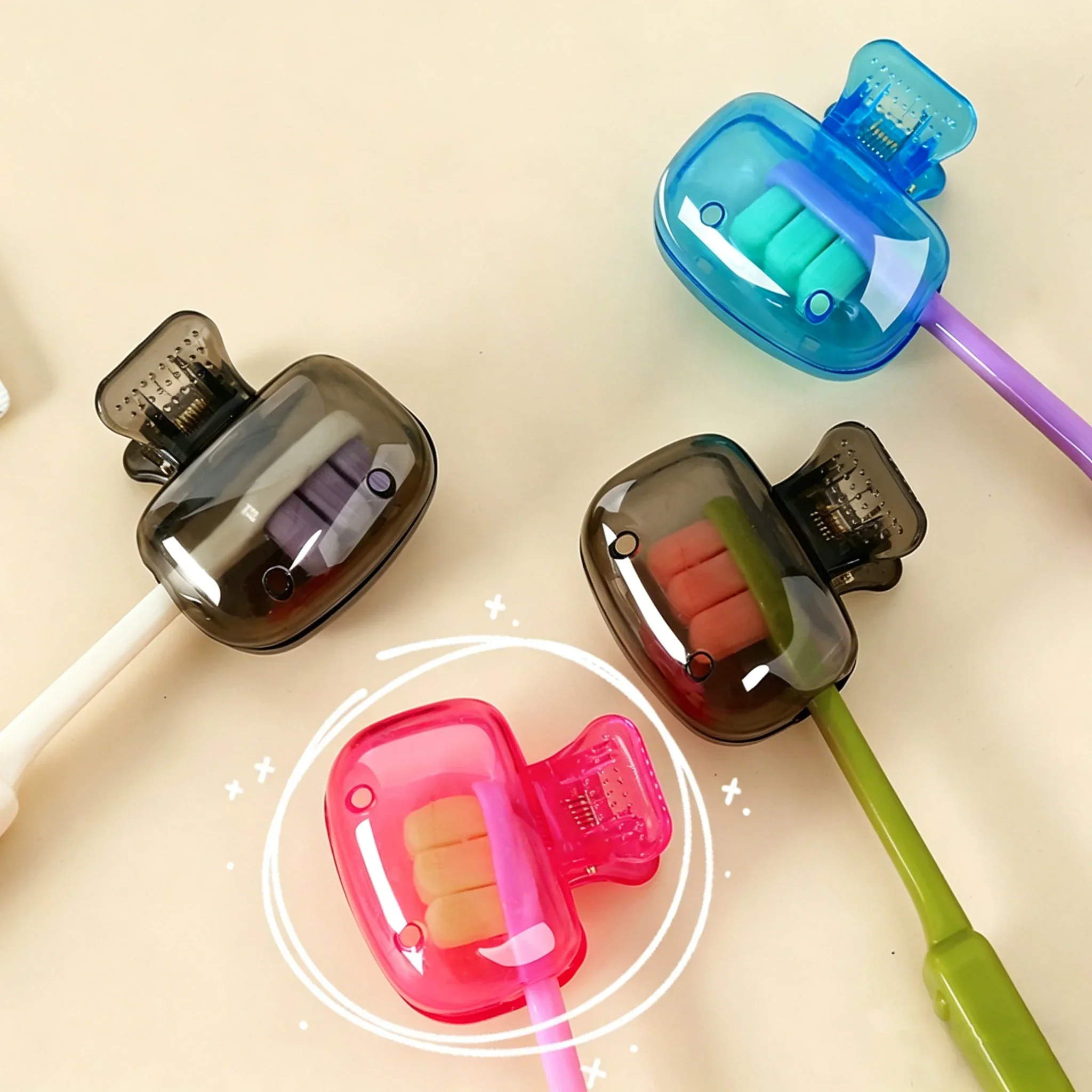 Portable Plastic Clip 1PCS Travel Toothbrush Head Covers Protector Cap Brush Pod Case Household Use Dust Protective