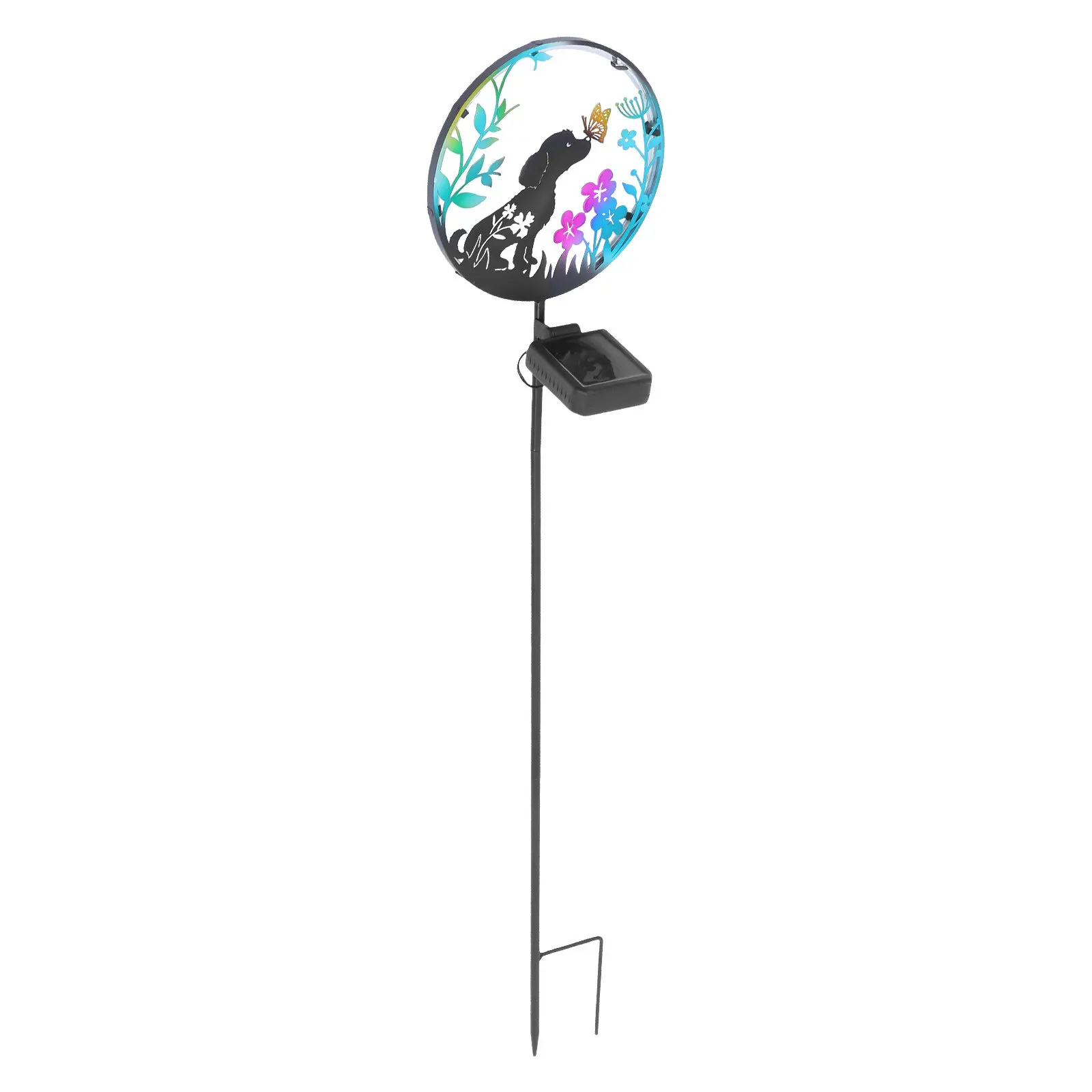 

Solar Garden Light Outdoor Dog Solar Powered Garden Stake Warm White Light Decorative Landscape Pathway Lighting Waterproof