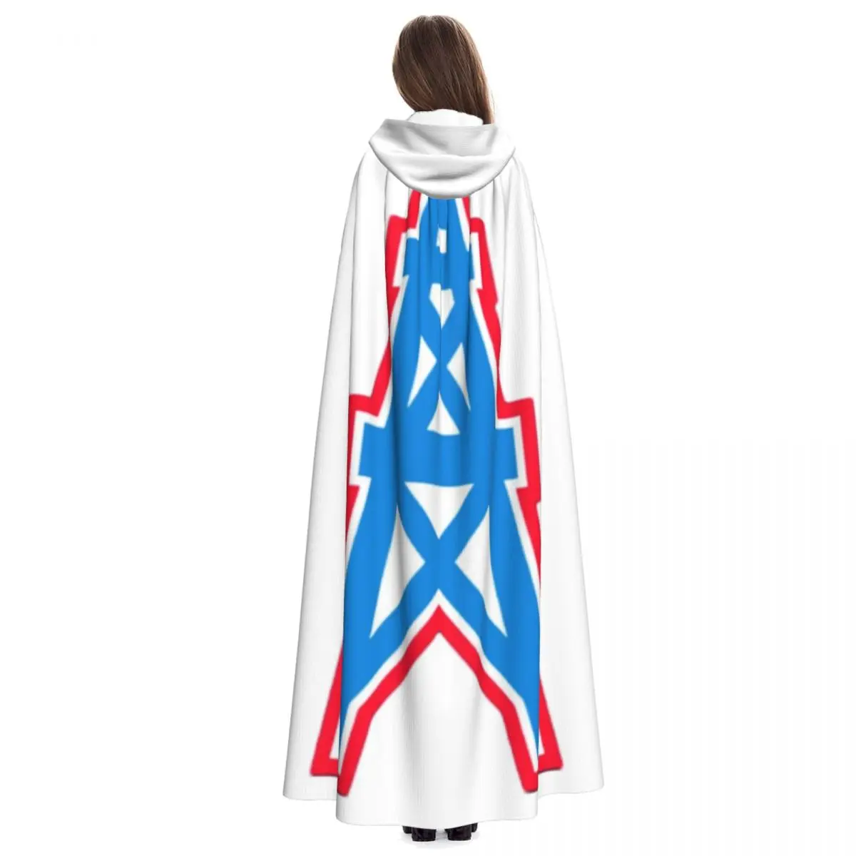 Houston Oilers T-Shirt1980 Houston Oilers Long Hooded Cloak Witch Medieval Costume Cosplay Cape HalloweenVampire Adult Unisex - view 5