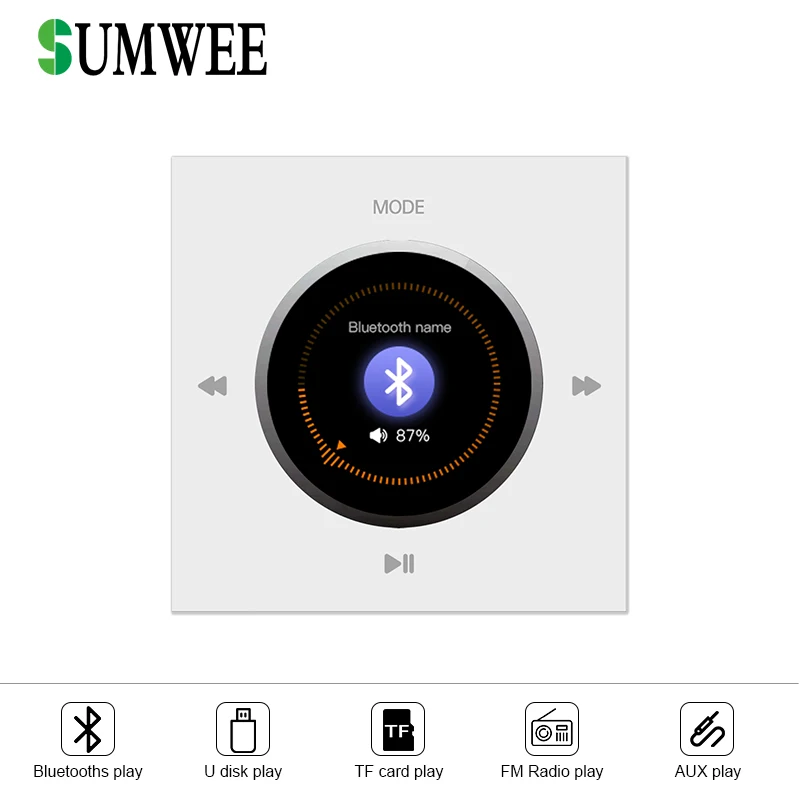 Sistema de Música Ambiental Profesional Hifi Tipo 86, Panel de Sonido Estéreo para Montaje en Techo, Conjuntos de Altavoces Bluetooth, Amplificadores de Pared