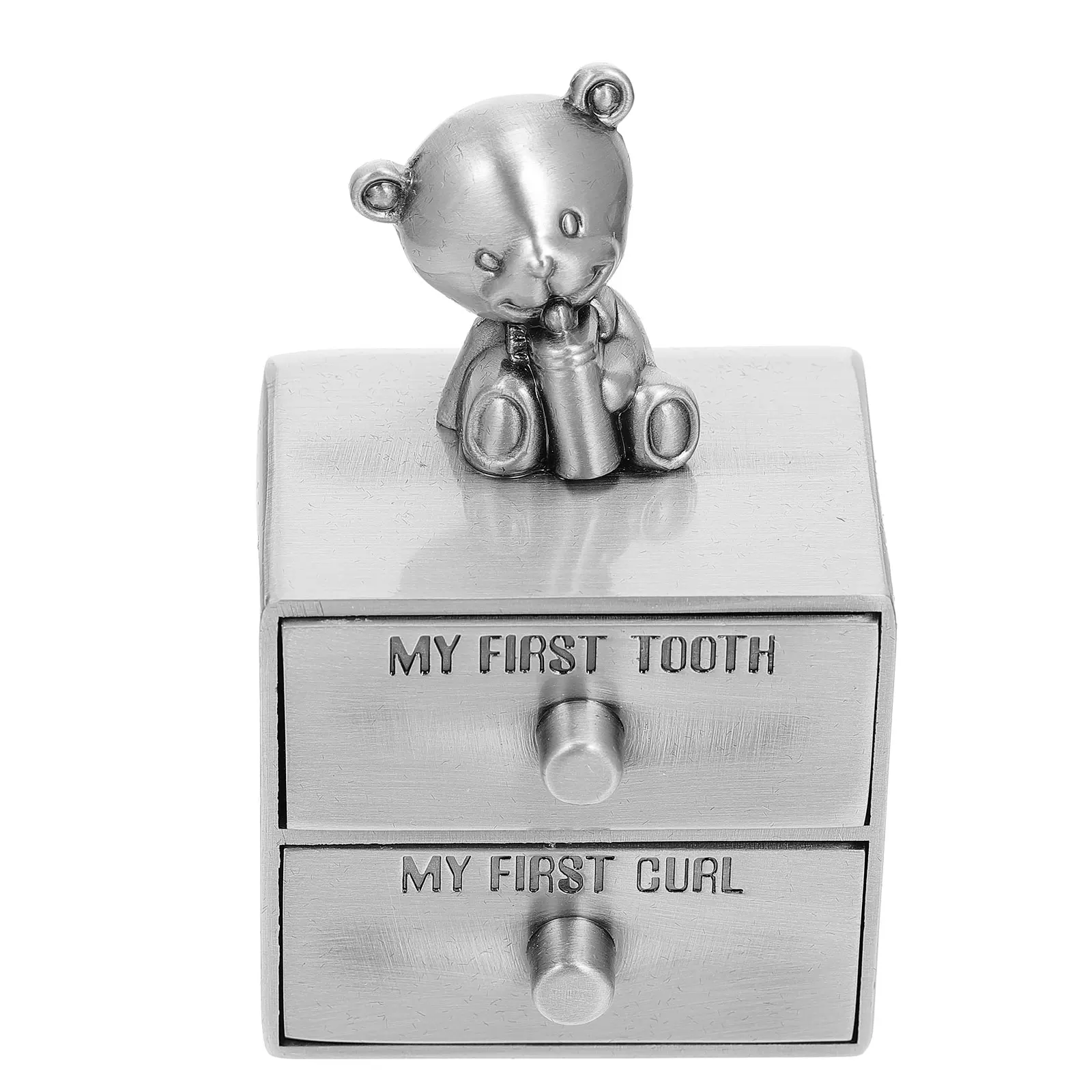 

Drawer Tooth Storage Container European Style Zinc Alloy Keepsake Infant Teeth Box Practical Portable
