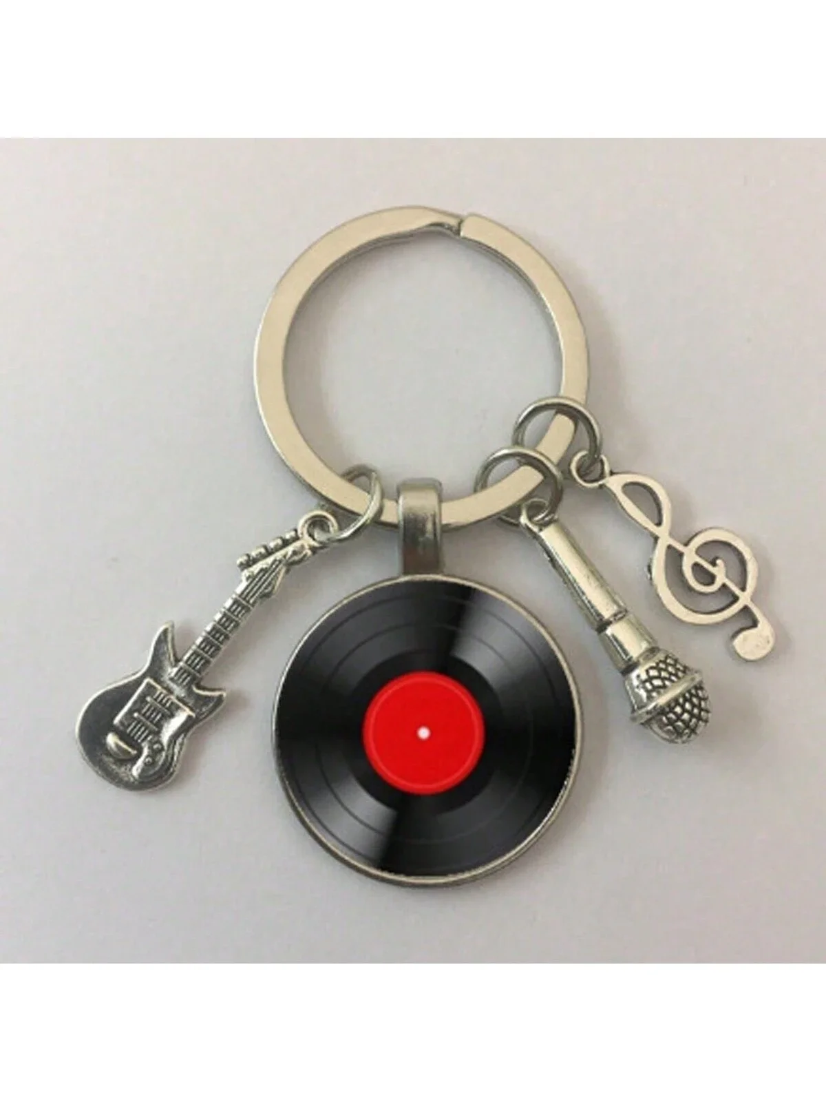 

Simple Classic Style Vinyl Record Keychain For Men, Retro Phonograph Record Keychain, Music Gift For Fans,Gifts For Couples