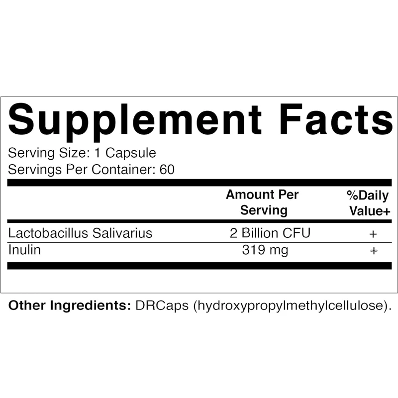 كبسولة drvitamin lactobacillus ، 60 كبسولة ، 60 كبسولة ، مصنوعة من ألياف الإنولين الحيوي