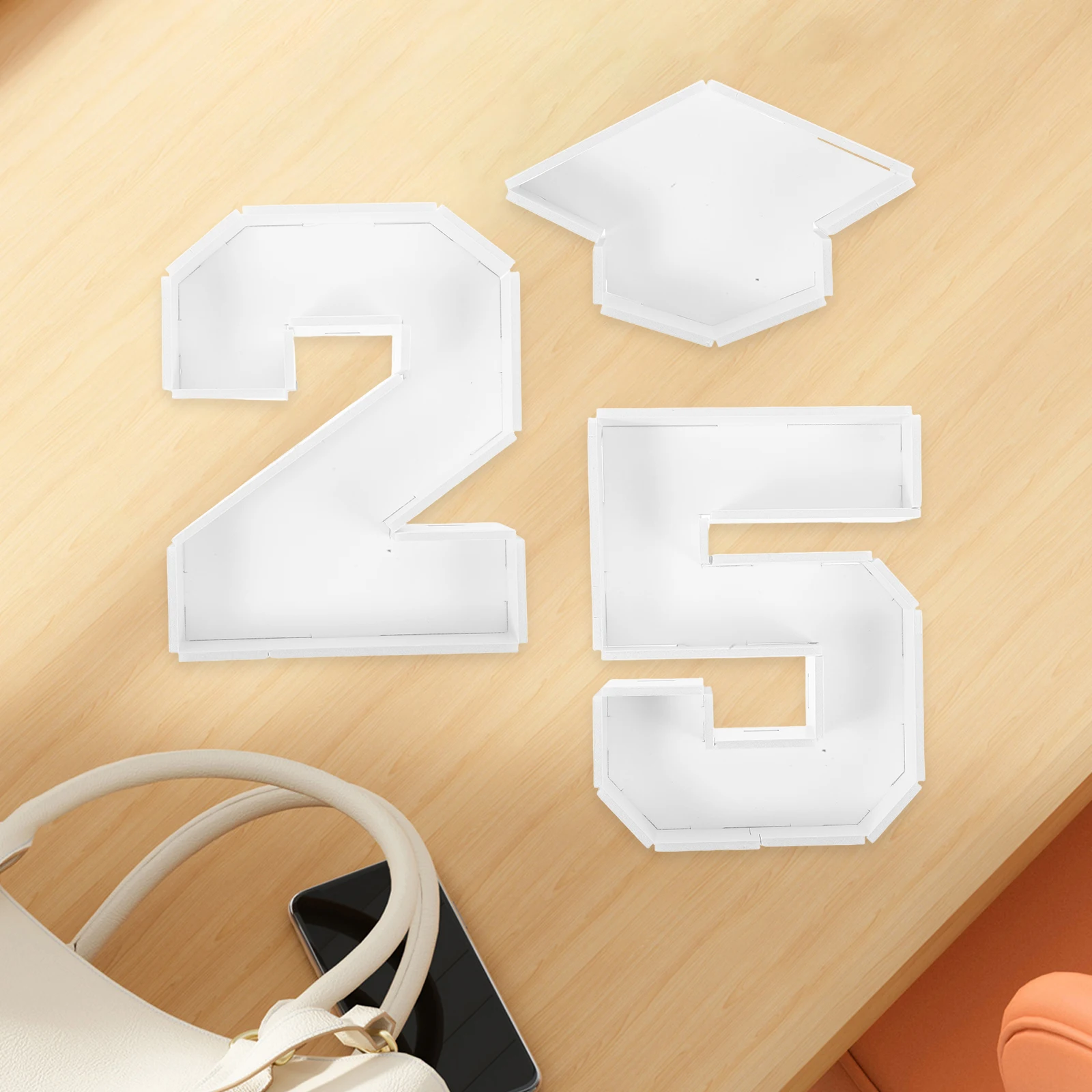 

2pcs Candy Box Fillable Holder Dessert Boxes Number Wedding Chocolate Container Small Containers Assembled Graduation Present