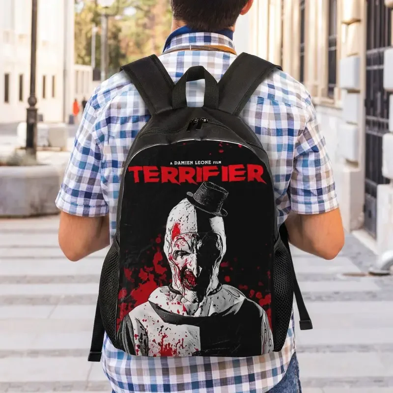 Terrifier Movie Travel Backpack Women Men School Computer Bookbag Horror Halloween Clown College Student Daypack Bags