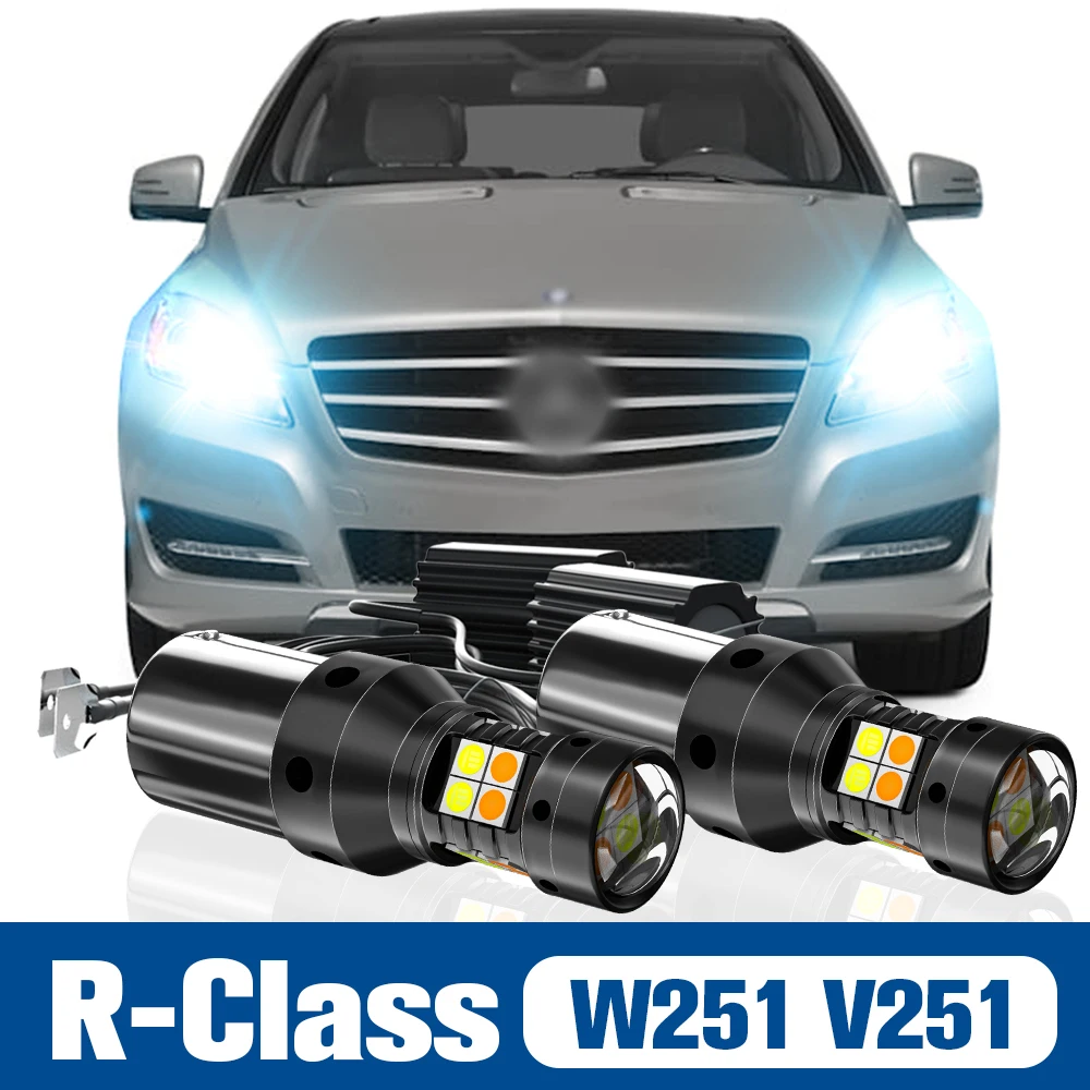 

2pcs LED Dual Mode Turn Signal+Daytime Running Light DRL Accessories Canbus For Mercedes Benz R-Class W251 V251 2006-2009