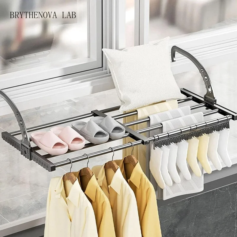 Extendable Radiator Clothes Airer Retractable Foldable Clothes Hanging Laundry Rack Drying Rack for Bathroom Retail