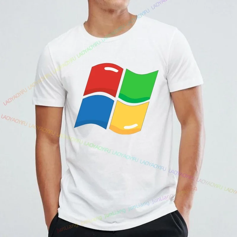 Windows 95 Graphic Men's/Women's T-Shirt with Windows XP Classic Computer System Pattern - Breathable and Fun Shirt