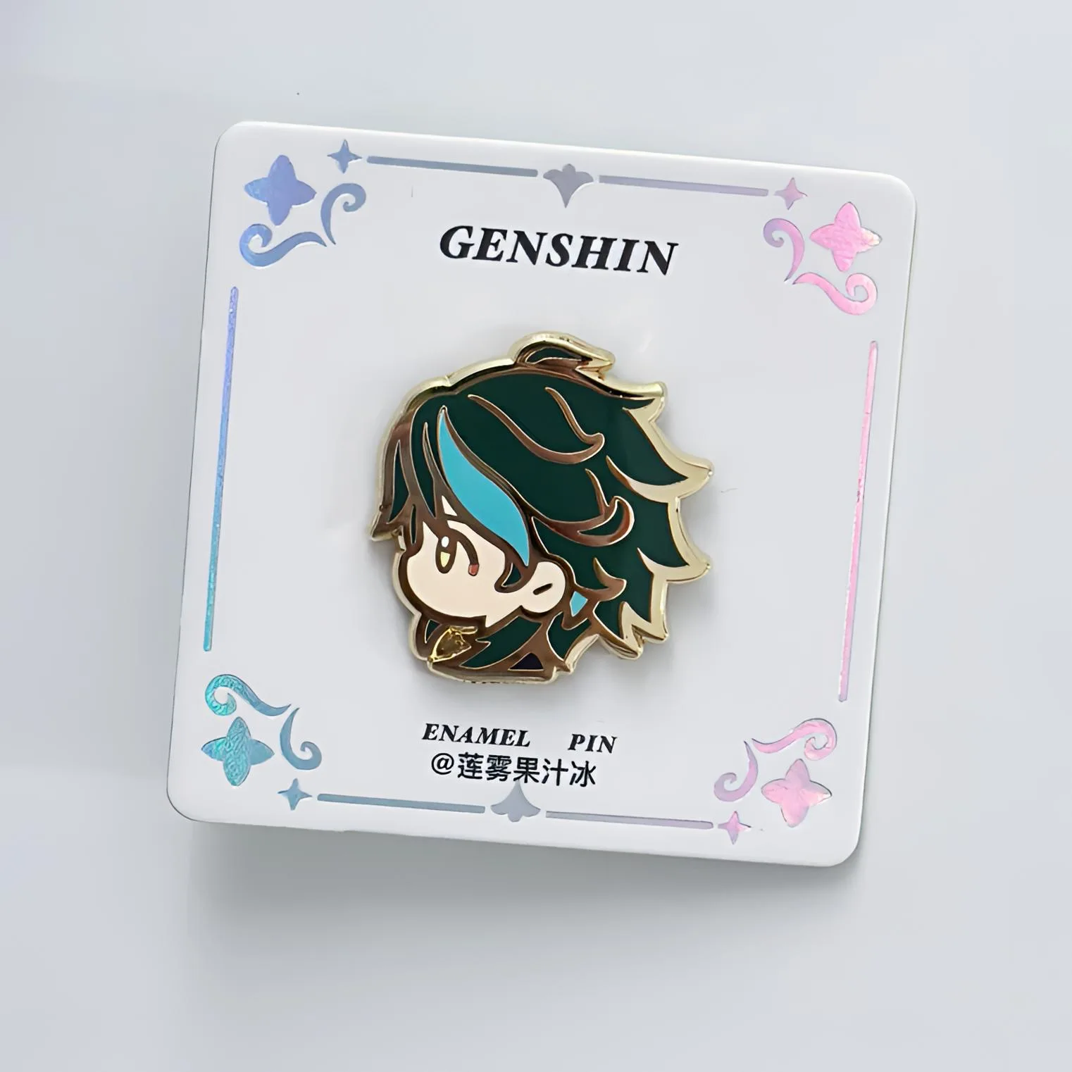 Anime Genshin Impact Xiao Kaedehara Kazuha Tartaglia Cosplay Imitation Enamel 3cm Metal Badge Cartoon Emblem Brooch Toys Xmas