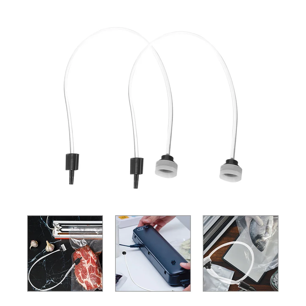 Adaptador de sellador para máquina de envasado al vacío, accesorio de repuesto de plástico para tubo de manguera, 2 piezas