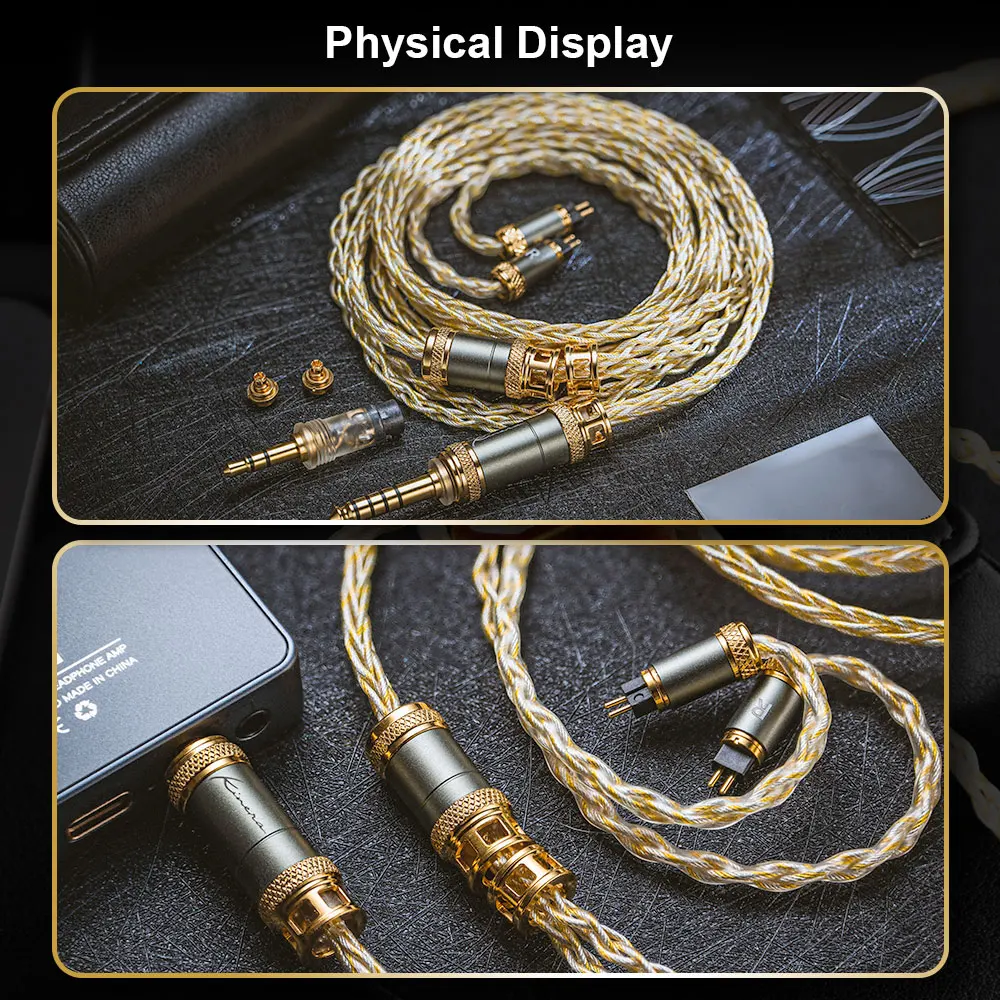 Kabel do słuchawek dousznych Kinera MIA, ulepszony kabel HIFI, przewodowe słuchawki, miedź monokrystaliczna 6N, posrebrzane wkładki douszne, akcesoria do zestawu słuchawkowego — zdjęcie produktu 6