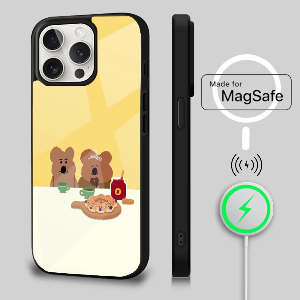 Korea Koala Dinotaeng Cute Phone Case For iPhone 16 15 14 13 12 11 Plus,Pro,Max Mini Magsafe Magnetic Wireless Charging