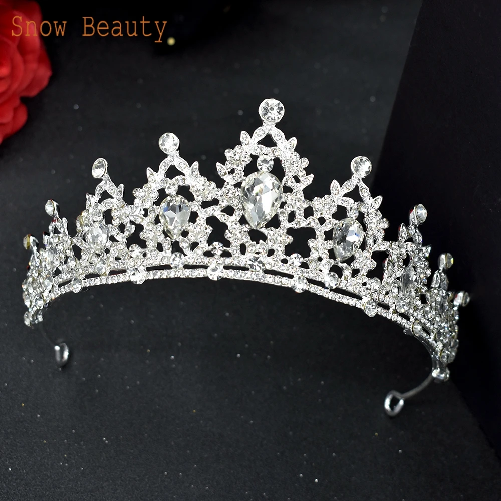 Corona de princesa A125, joyería para el pelo de boda para novia, diadema de cristal para mujer, tiara nupcial, tocado de boda al por mayor