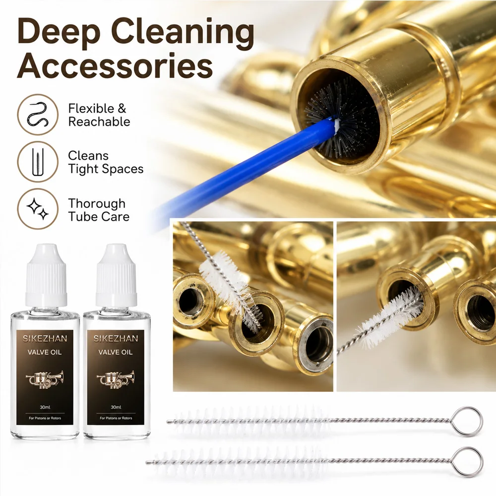 ชุดอุปกรณ์ดูแลเครื่องดนตรีทองเ - Trumpet Valve Oil บทวิจารณ์และราคา