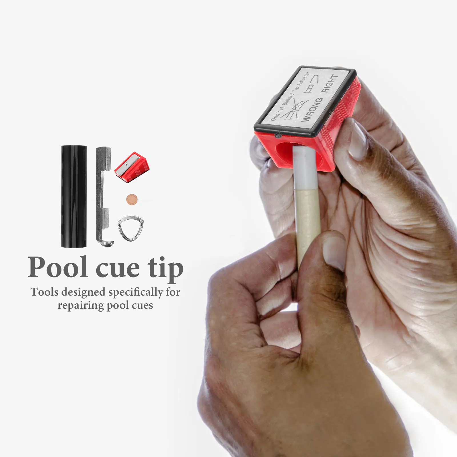 

Cue Pool Cue Tip Kit Tips Replacement Pool Cues Tip Portable Accessories Plastic Billiard Stick Maintenance Set