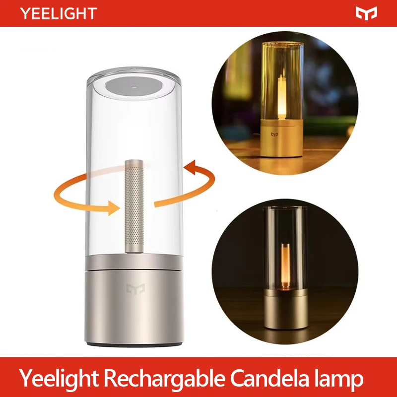 

Перезаряжаемая лампа Yeelight Candela, светодиодный ночник, атмосферный светильник, прикроватная лампа с бесступенчатым затемнением для спальни