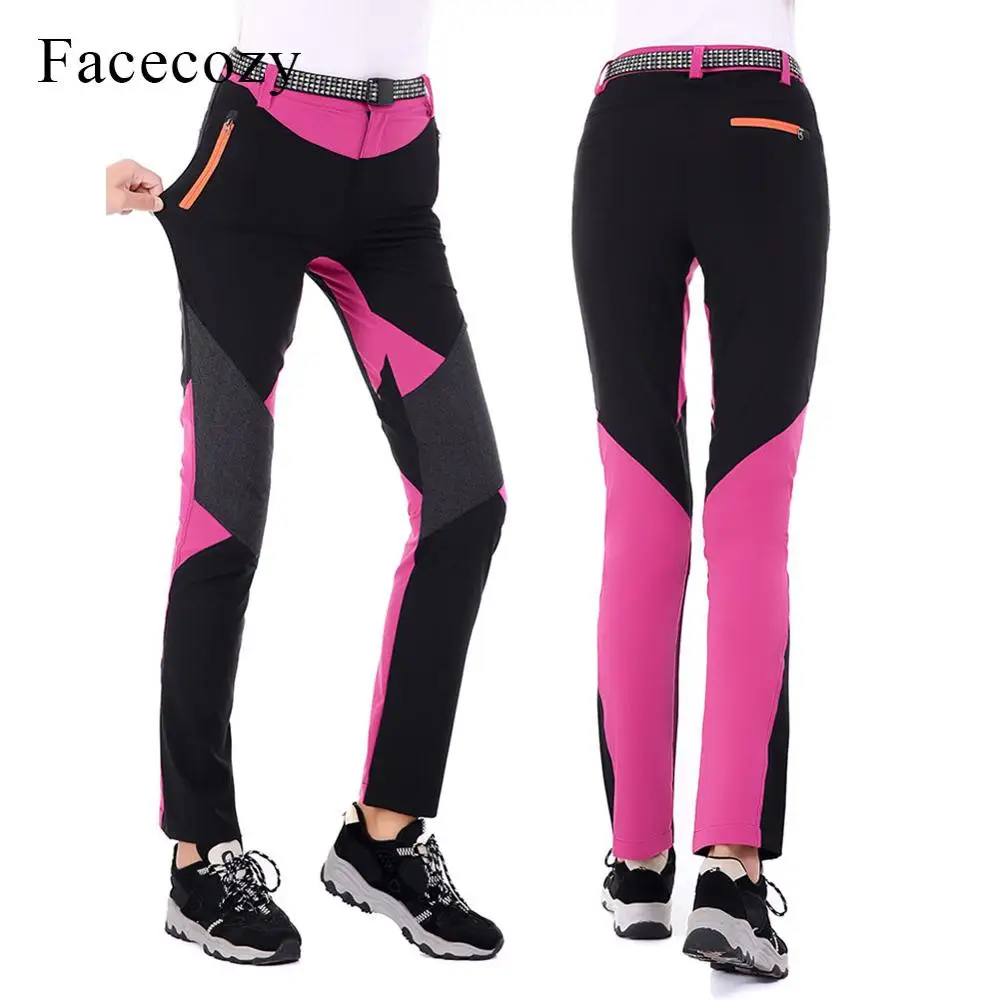 Facecozy Women Summer Hiking Pants Elastic Quick Dry Climbing Trekking Trousers Outdoor Sports Breathable Thin Camping Pants