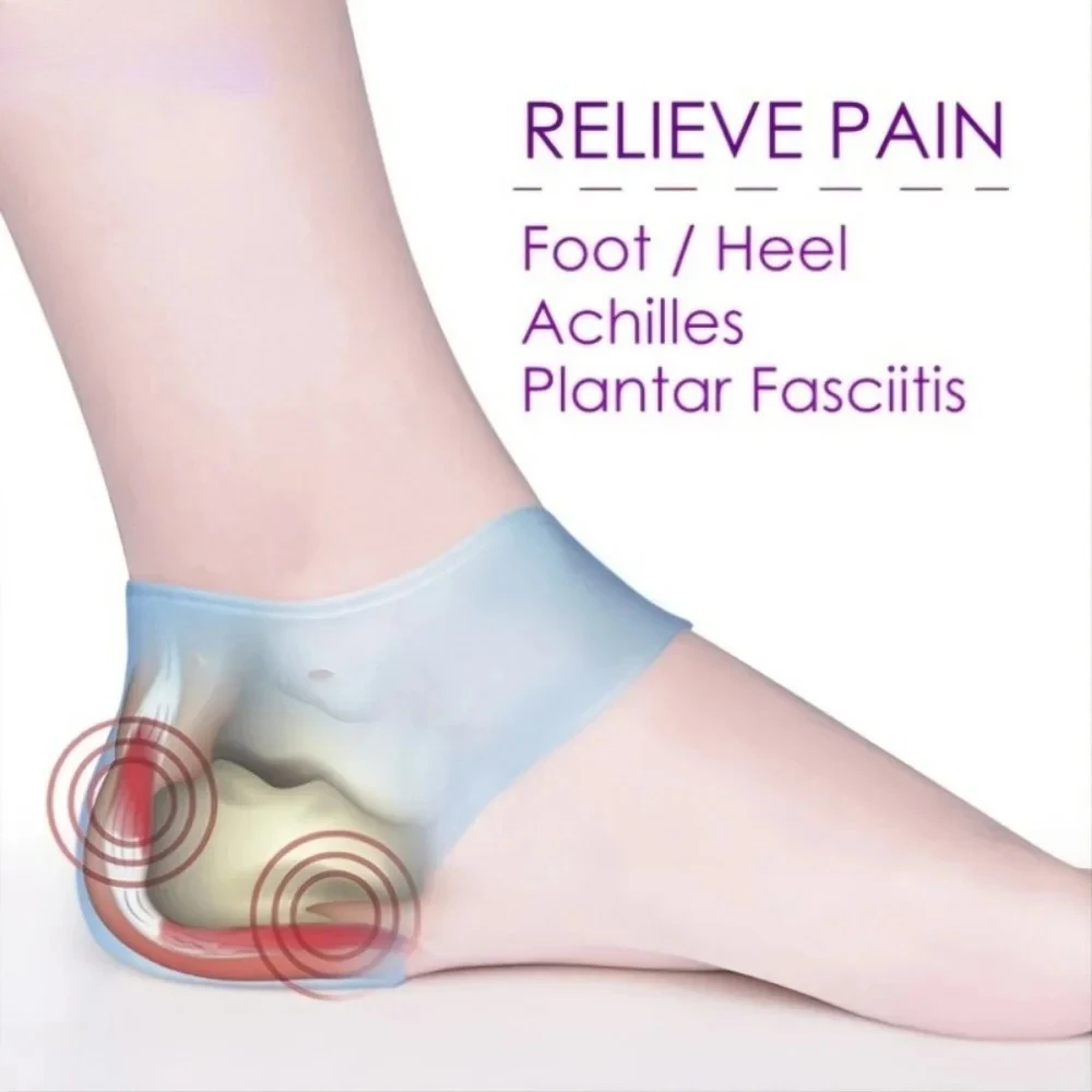 2 قطعة وسادة كعب هلام كعب حامي لالتهاب اللفافة الأخمصية أخيل التهاب الأوتار العظام حفز المؤلم قدم تخفيف الألم أدوات باديكير
