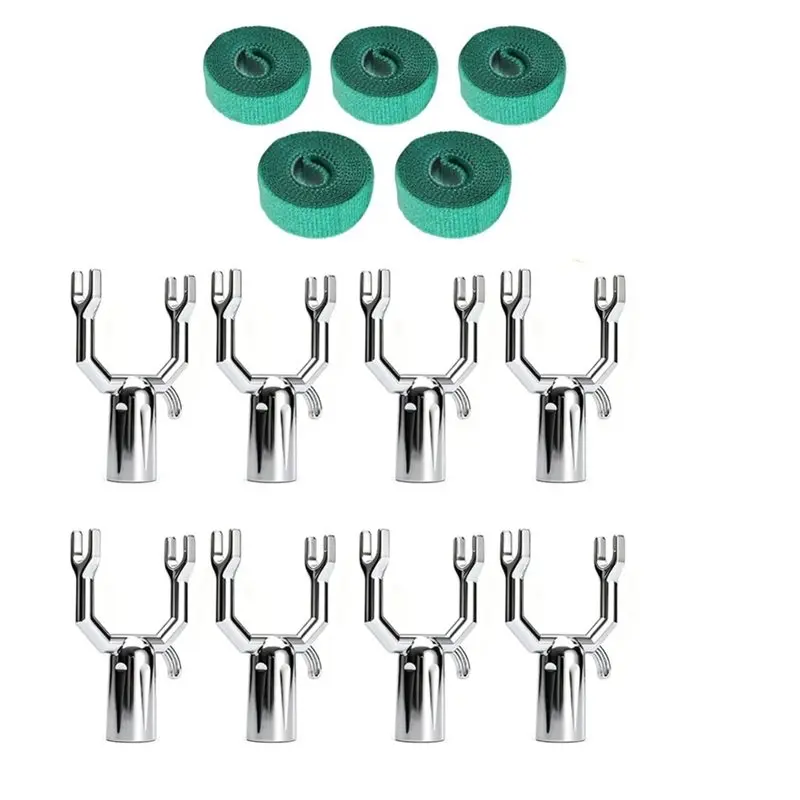 AB66-Tree Straightening Kit 8 Pcs Metal Tree Branch Support Tree Crutch Leaning Support Device Propping Up