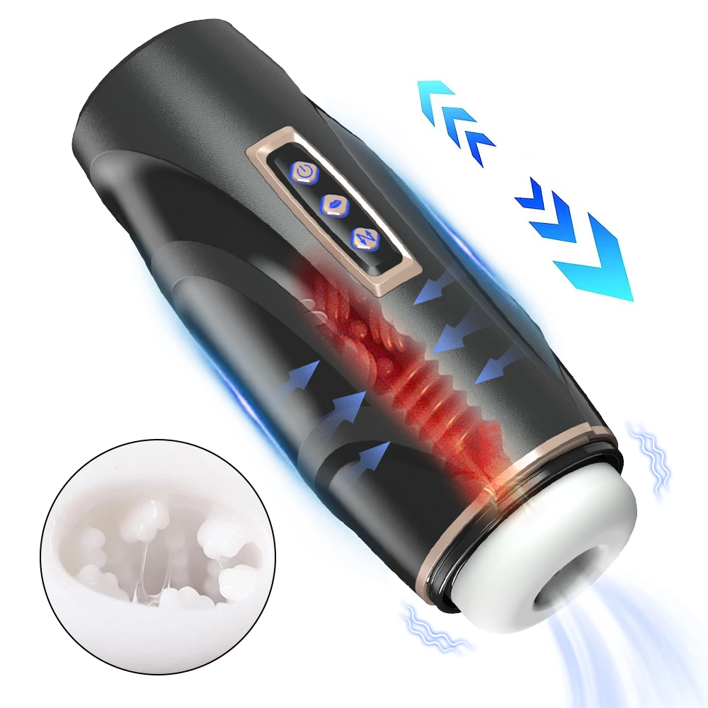 3 in 1 Automatic Male Vibrator Sucking Telescopic Vibration Mastubrator Realistic Stroker Adult Sex Toys for Men Masturbation