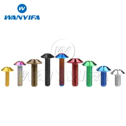 Wanyifa Titanium Bolt M4M5x10 12 15 20 25mm Torx T25 Umbrella Head Ti Screws for Bike Motorcycle Bolt Ti Fastener