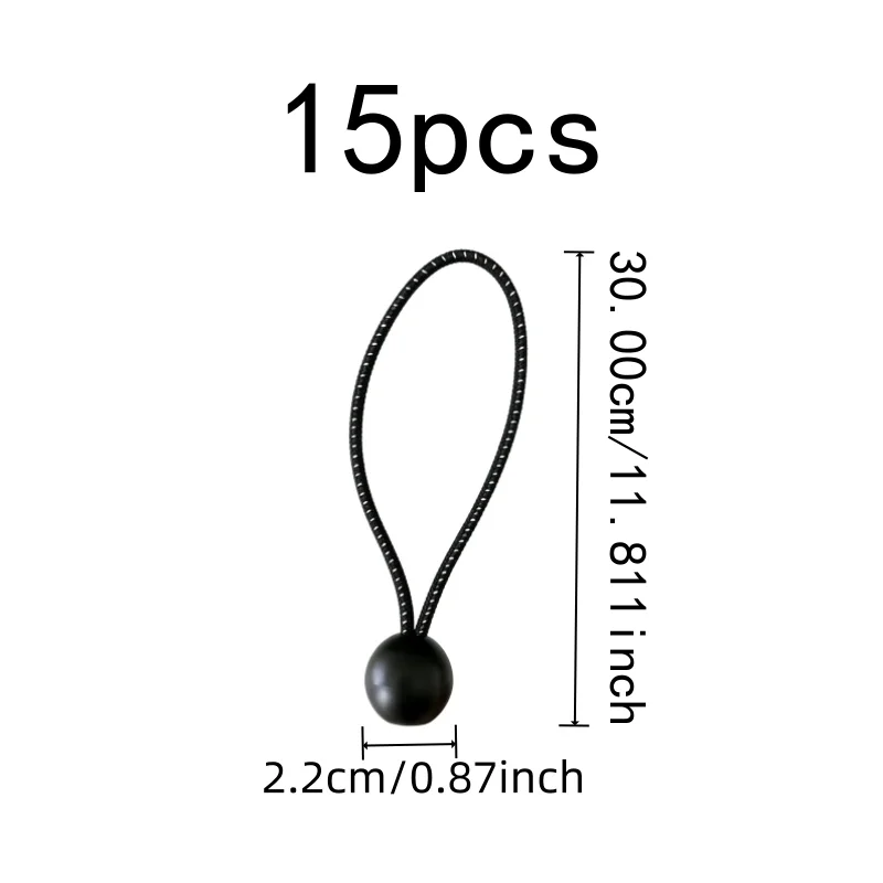 15 pcs 30cm Decorative Elastic Tie Downs, Tough Anti-Deformation and High Elastic Nylon Woven, Multipurpose