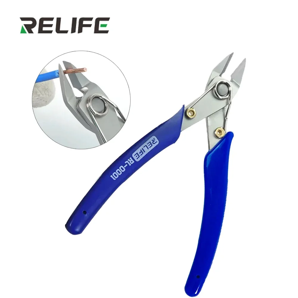 RELIFE RL-0001 5-inch High-hardness Diagonal Cutting Pliers for Repairing Cables Wires Cutting Side Shears Diagonal Pliers Tool