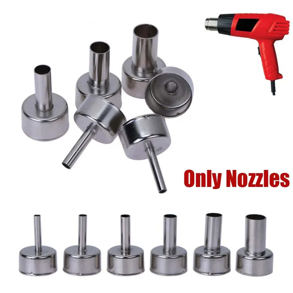 6pcs Universal Nozzle For 858 Series Heat Resistant Soldering Station 22 Mm Heat Resistant Stainless Steel Hot Air Station