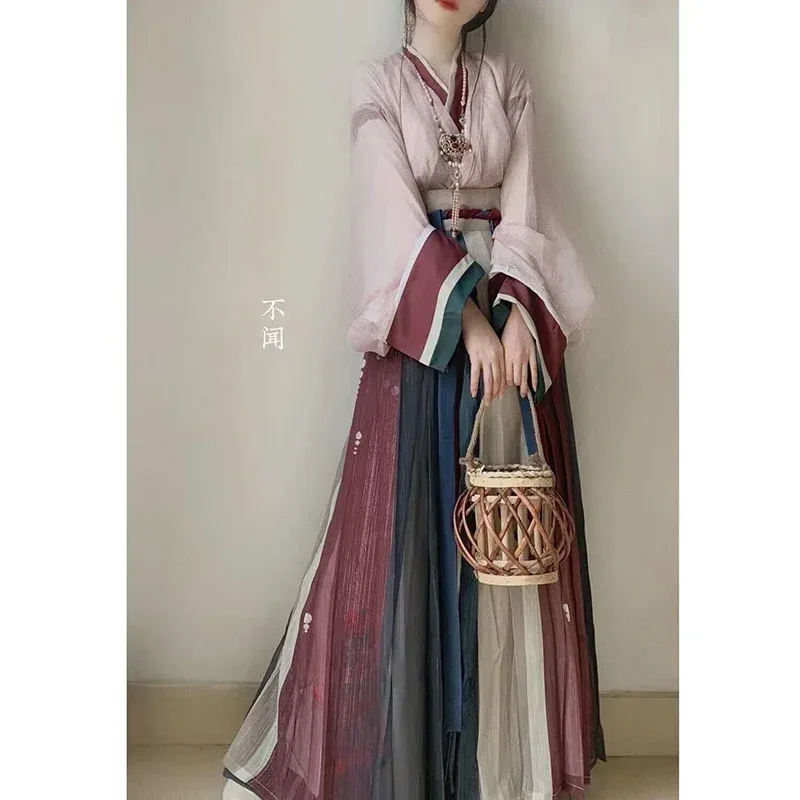 

Large size XXL hanfu dress women Chinese traditional Hanfu set female cosplay costume autumn vintage hanfu dress