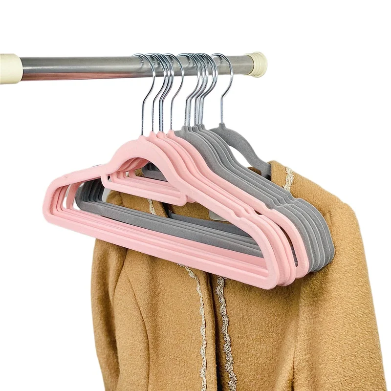 

Adult child Flocking Hanger Non-slip velvet hanger Clothing Store Coat Without Trace Wardrobe Home Clothing Store Organization