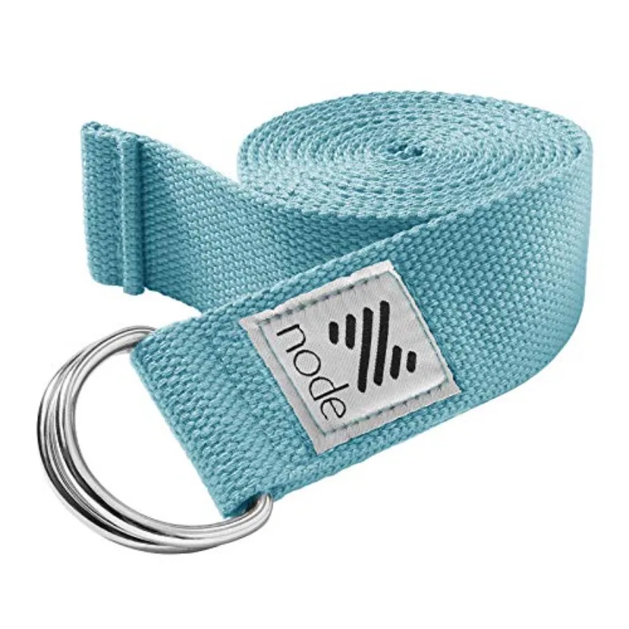 

7-1/2' Yoga Strap for Stretching Woven Cotton Blend Yoga Strap with Adjustable D-Ring Buckle for Exercise Therapy and Fitness
