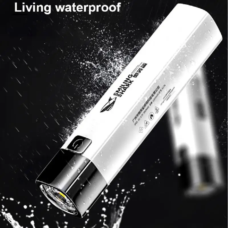 Portable Flashlight USB Rechargeable 1200mAh Power Bank For Outdoor Night Riding Camping Hunting Waterproof Strong Light Torch