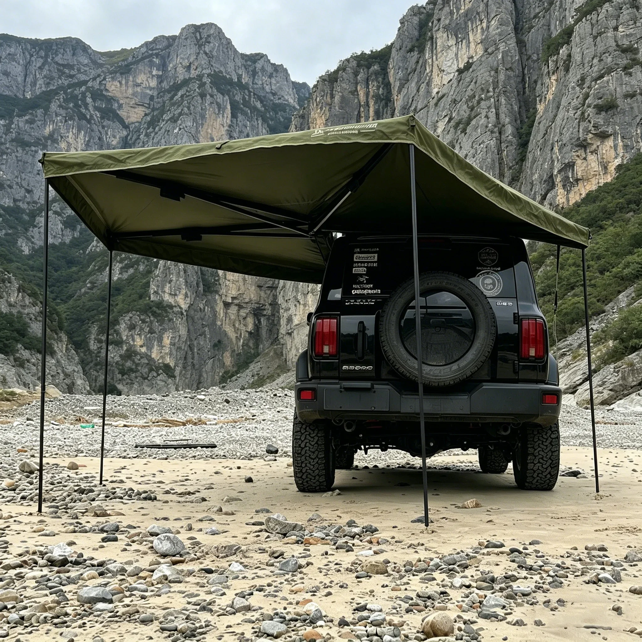 

YOUNGHUNTER 270 round Side Awning Free Standing Outdoor Tent for Camping SUV Car Side Shelter