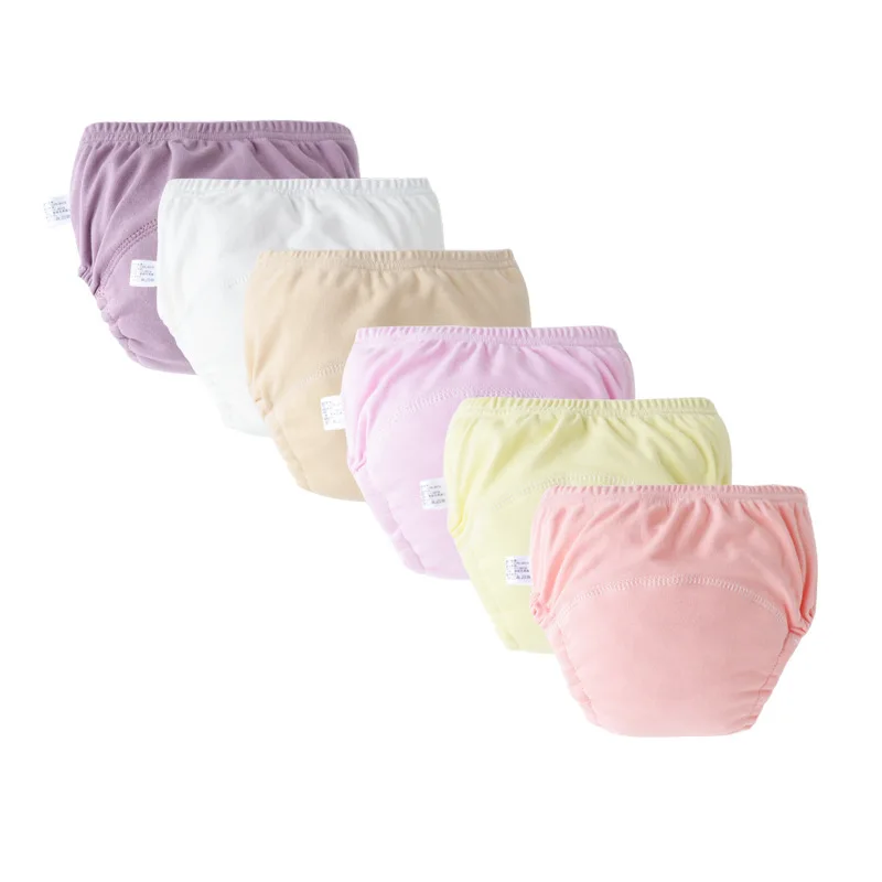 6pcs/set Baby Cloth Diapers Newborn Toddler Boys Girls Training Pants Cotton Children's Pants Washable Reusable Nappies