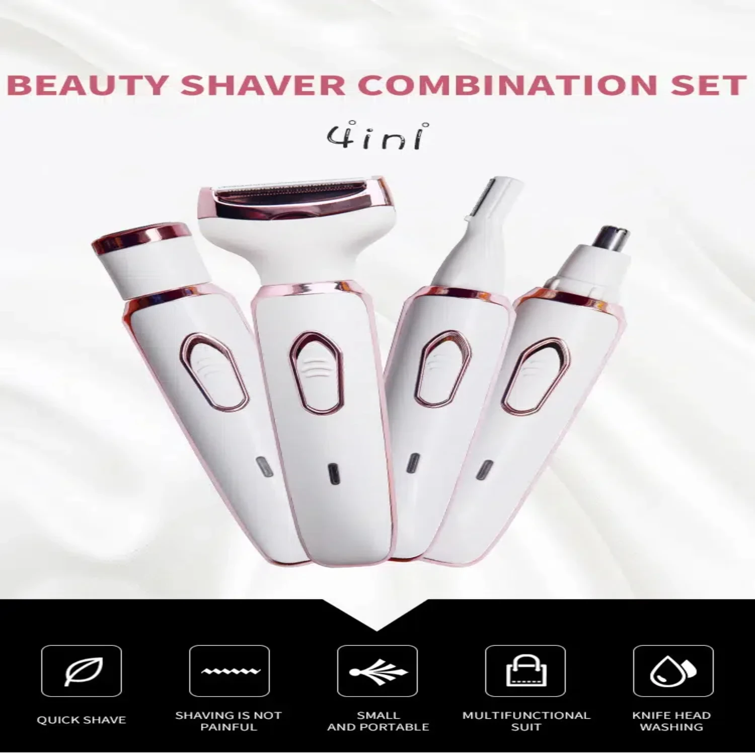 

Womens Shaver Combination Set Multifunctional Shaver ,Wet & Dry Electric Shaver, Cordless