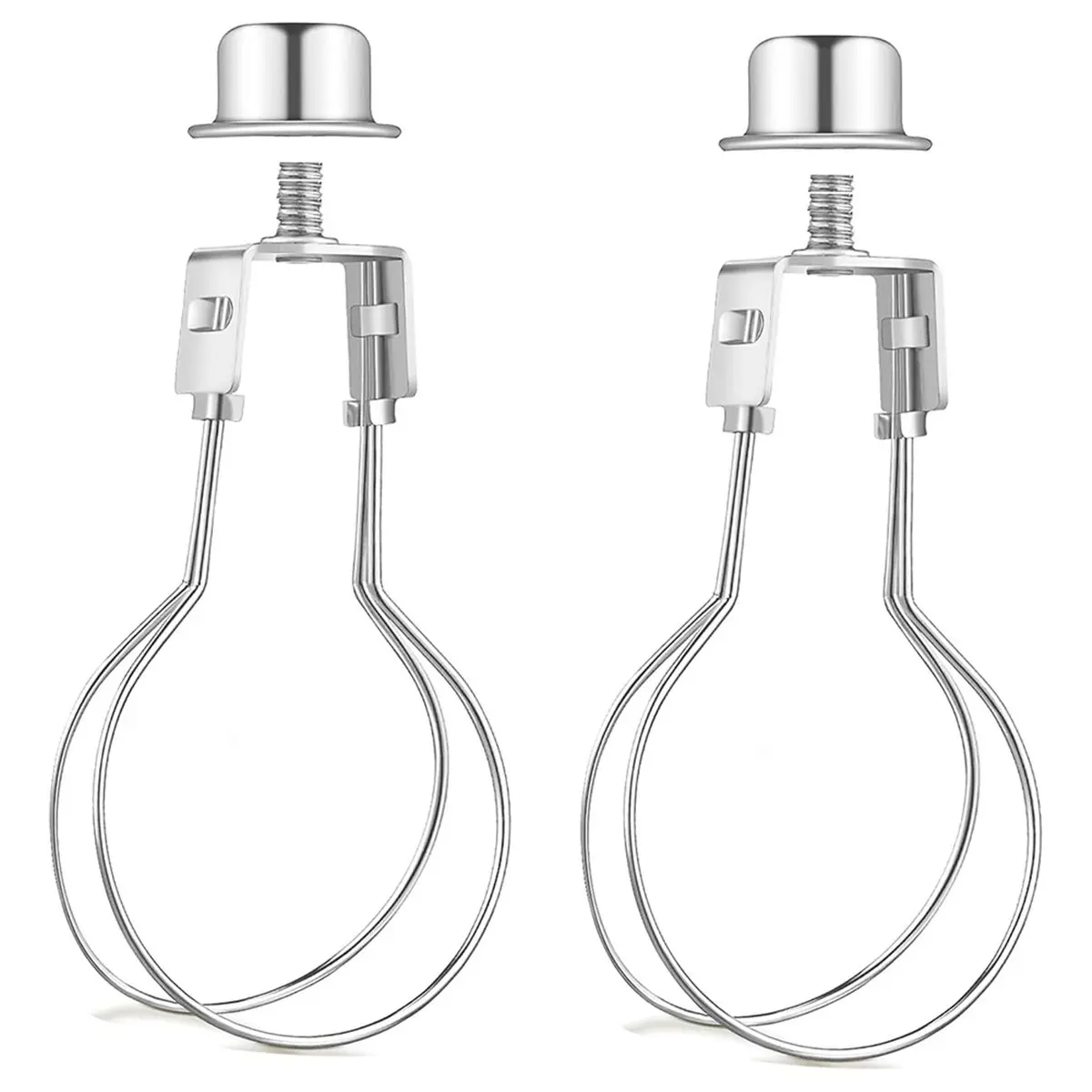 AB52 2pcs Lamp Shade Harp Holder Adapter Kit Includes Finial and Lampshade Levellers to Keep Lamp Shade