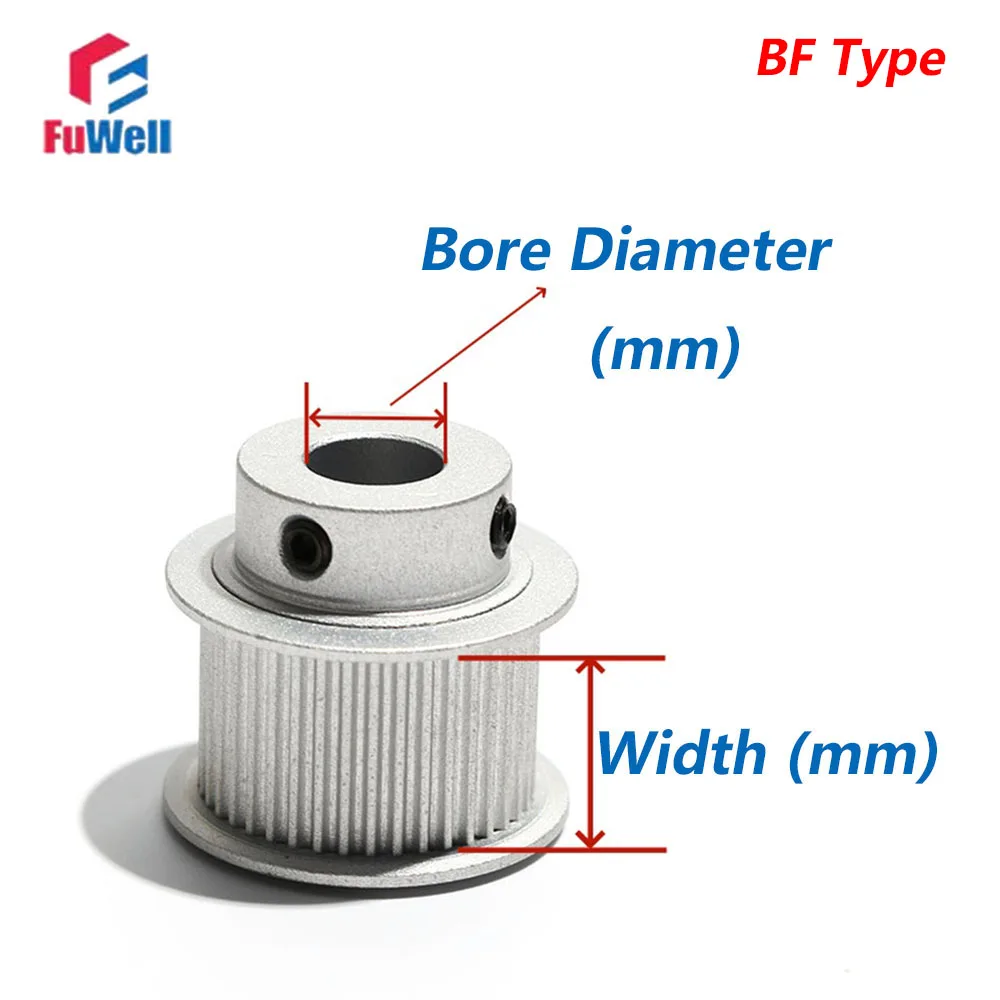 FuWell  24/25/26Teeth Belt Width 7/11mm 2GT Timing Belt Pulley Set Tensioning Wheel Bore 4~10mm Reduction GT2 Synchronous Pulley