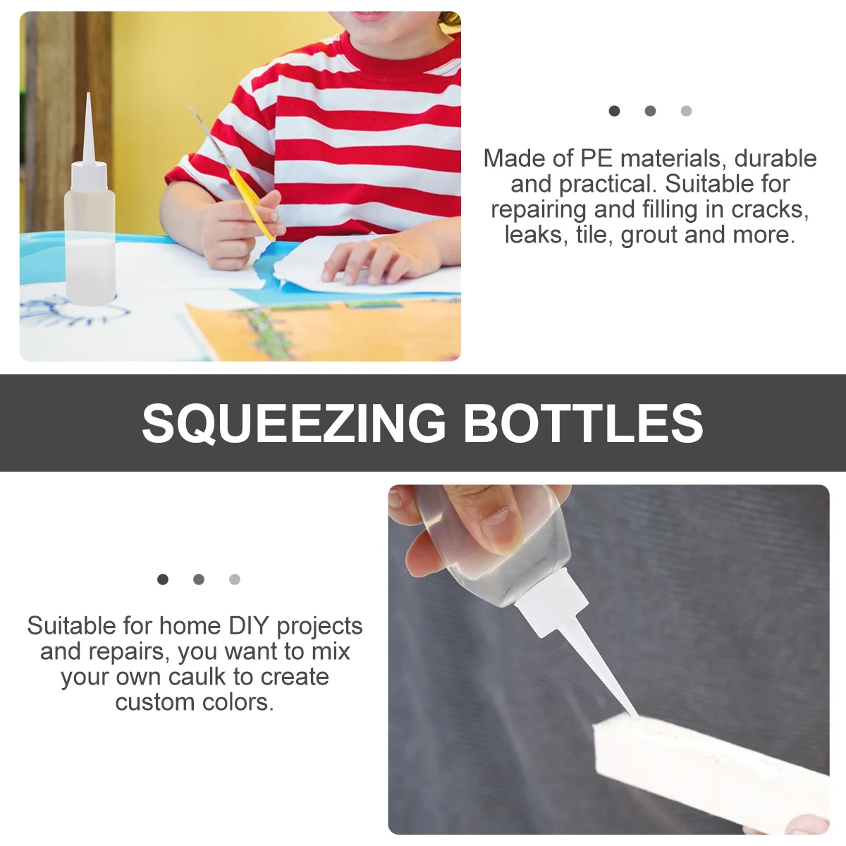 20 قطعة زجاجات الضغط البلاستيك الشفاف النتوء السد زجاجات 50 مللي لختم الشقوق تسريبات بلاط الجص المطبخ الحمام المنزل #1