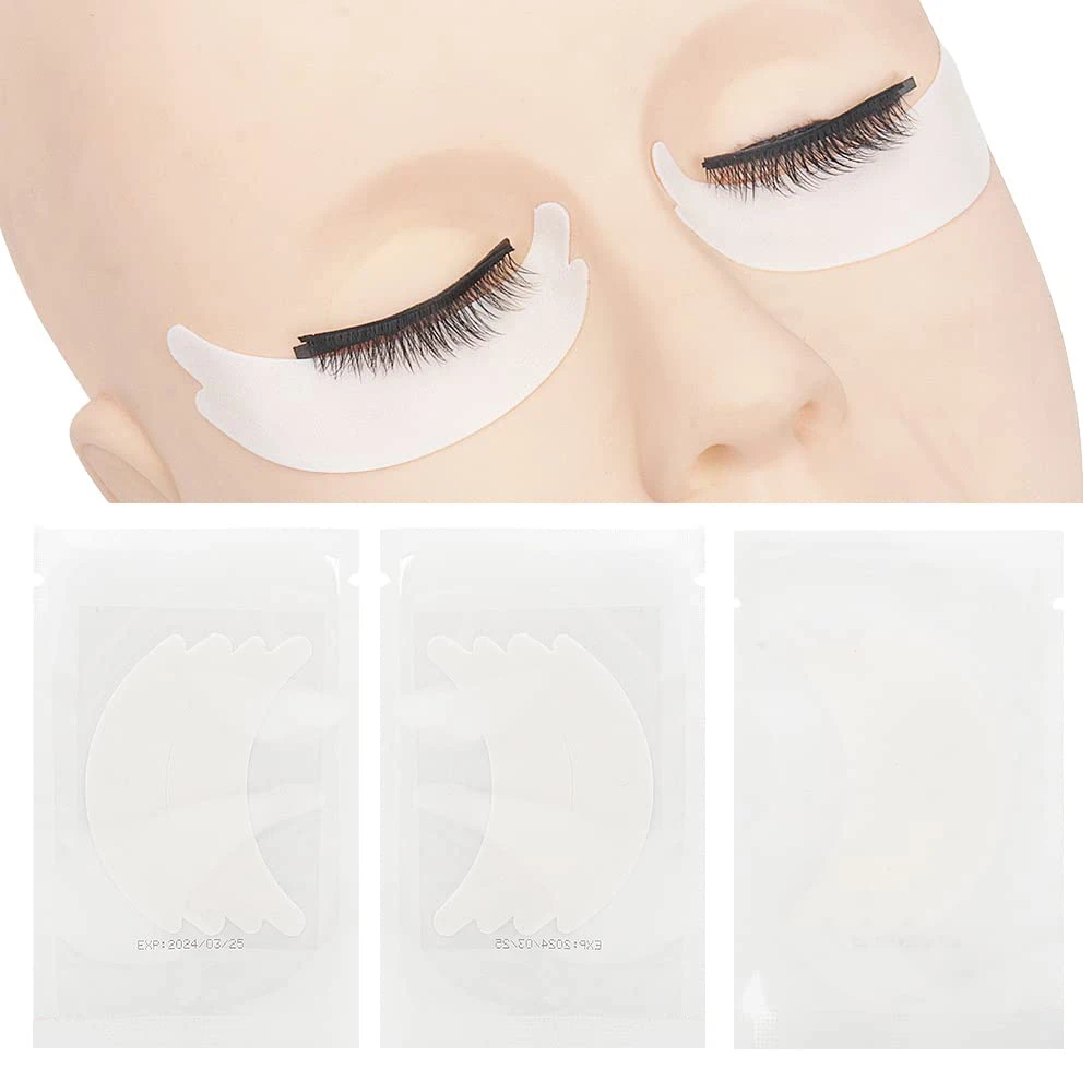Almofadas ultrafinas de espuma sem fiapos sob os olhos, sem fiapos sob os olhos para extensões de cílios, 100/200 pares de adesivo de espuma para os olhos