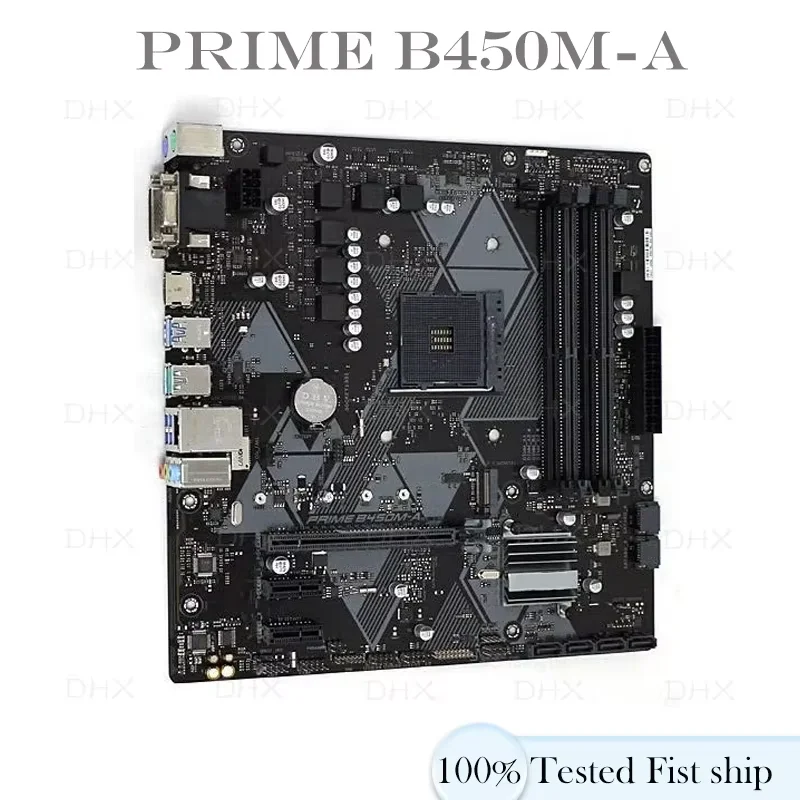 For ASUS PRIME B450M-A Motherboard Supports R9 5950X R7 5800X3D CPU AMD B450 64GB 4xDDR4 2xM.2 HDMI ARGB ATX Mainboard 100% Test