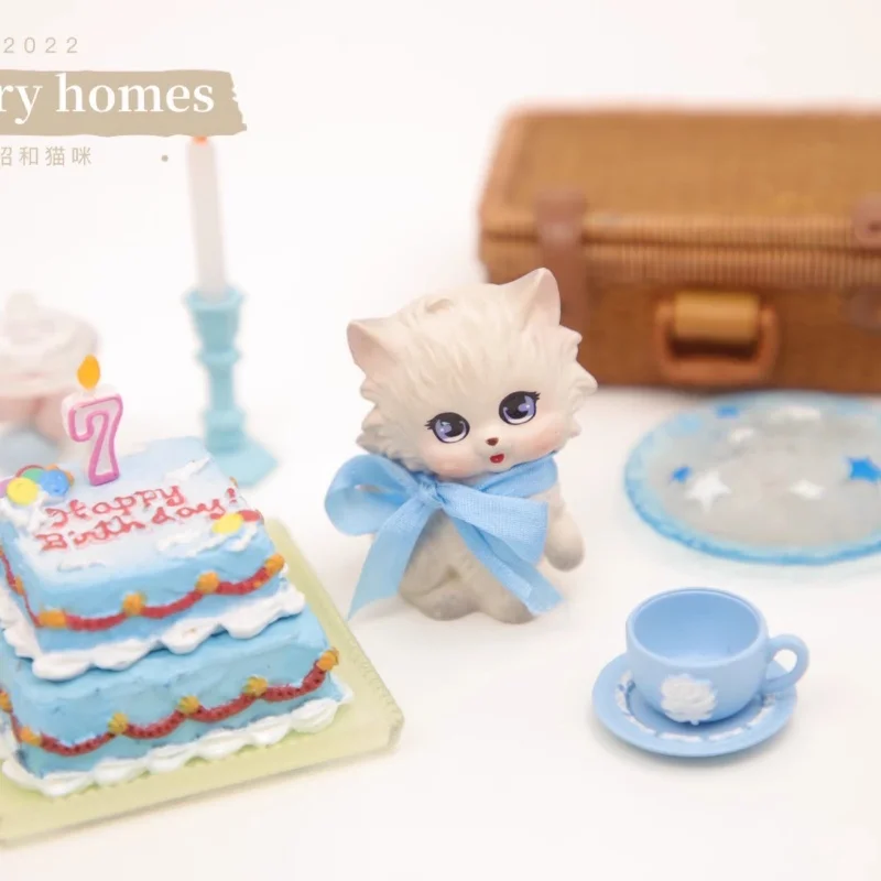 1:6 and 1:12 Mini Model Doll House Furniture Accessories Cute Bow Cat Bjd Ob11 Gsc Blyth Soldier Lol Miniature Pet Shooting Prop