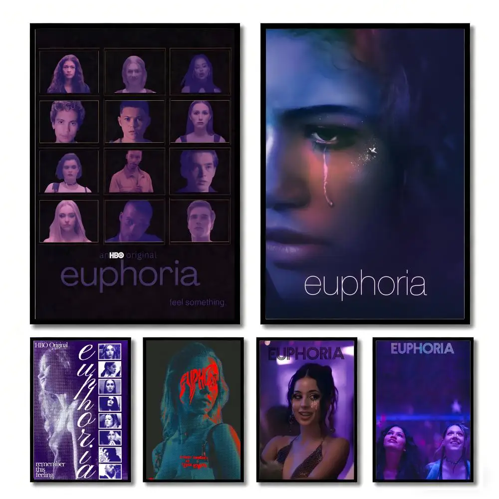 Affiche murale sur toile avec calligraphie inspirée de la série télévisée Euphoria, décoration esthétique pour le salon