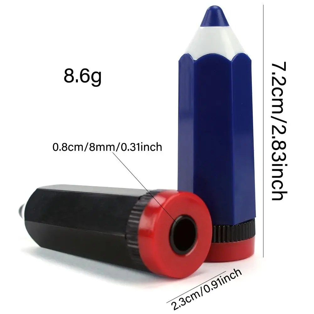 Pencil-shaped Cartoon Pencil Sharpener Smooth Rotation Single Hole Portable Colorful Pencil Sharpener Funny Durable Kids