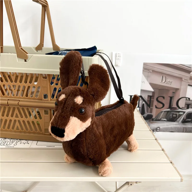 Ladies New Bag Plush Doll Dachshund Bag West Highland Puppy Doll Crossbody Bag Shoulder Funny Bag Doll Bag Bolsos De Mujer Moda