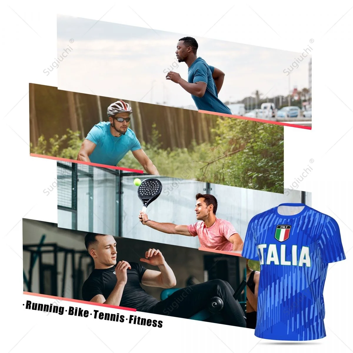 Unisex Italian Italy Flag 3D Printed T-shirt Fans Mesh tshirt For Running Bike Soccer Tennis Fitness Sports Exclusive